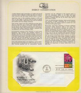 1974 Energy Conservation Detroit MI Sc 1547 FDC with PCS info page Art Craft