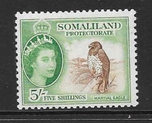 SOMALILAND SG147 1953 5/- RED-BROWN & EMERALD MNH