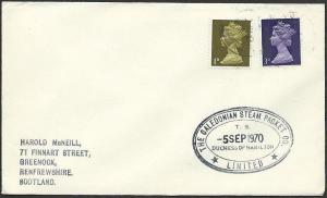 GB SCOTLAND 1970 Cover Clyde Steamer cachet T.S. DUCHESS OF HAMILTON.......48223