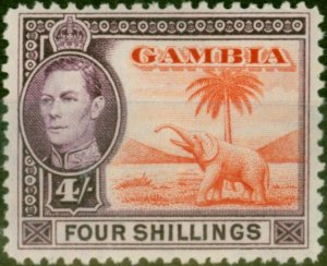 Gambia 1938 4s Vermilion & Purple SG159 Fine MM