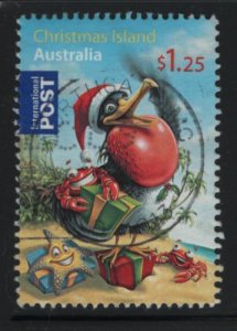 Christmas Island 2009 used Sc 482 $1.25 Frigatebird as Santa - Christmas