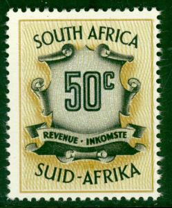 SOUTH AFRICA 1968-78 50c General Duty Revenue BFT 137 MNH