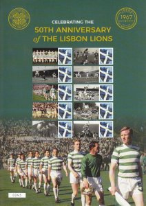 2017 - 50th Anniversary of the Lisbon Lions  Celtic Smilers Samp Sheet - BC-504
