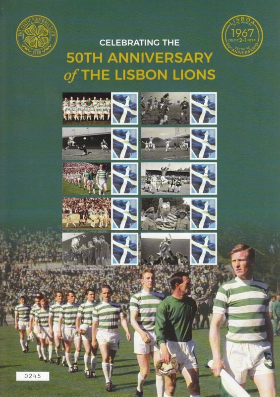 2017 - 50th Anniversary of the Lisbon Lions  Celtic Smilers Samp Sheet - BC-504