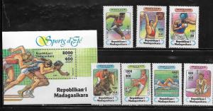 Malagasy 1264-71 Summer Sports Mint NH