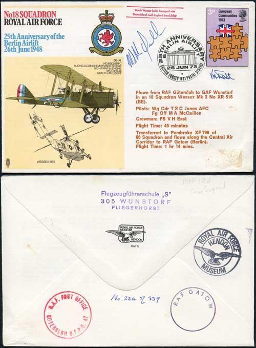 RAF12dB No18 Sqn 25th Ann of Berlin Airlift Crew Signed