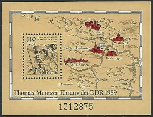 Germany DDR #2736 MNH Souvenir Sheet