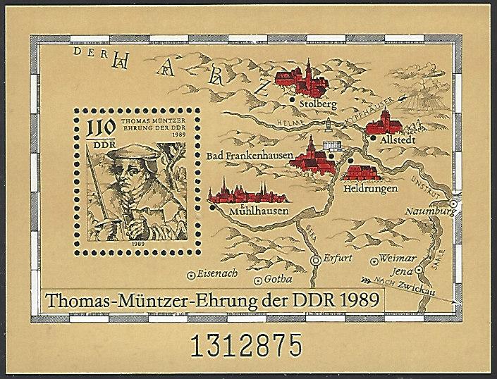 Germany DDR #2736 MNH Souvenir Sheet