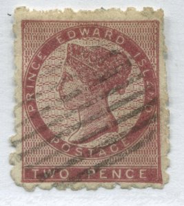 Prince Edward Island QV 1861 2d rose used