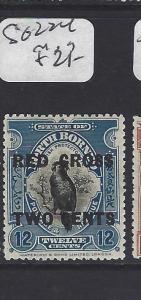 NORTH BORNEO  (PP2811B)   2C/12C RED CROSS BIRD  SG 224   MOG