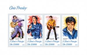 SAO TOME E PRINCIPE 2013 SHEET ELVIS PRESLEY SINGERS MUSIC st13313a