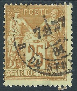 France, Sc #99, 25c Used