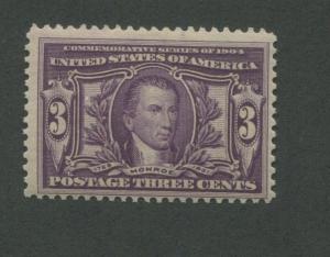 1904 United States Postage Stamp #325 Mint Never Hinged F/VF Original Gum