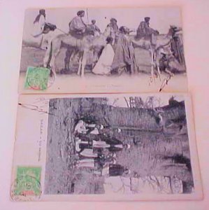 SENEGAL RU-- CAMEL 1904 B/S LOANGO A BORDEAUX & LOIRET also ANOTHER