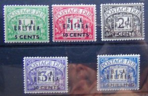 British Occupation of Italian Colonies Eritrea 1950 Postage Due set to 1s MM