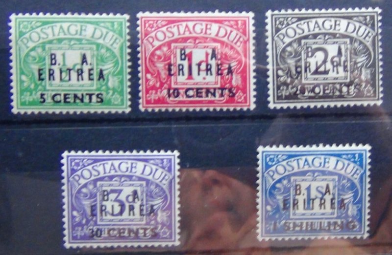 British Occupation of Italian Colonies Eritrea 1950 Postage Due set to 1s MM