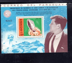 PARAGUAY #1050 1967 J.F.K MINT VF NH O.G S/S