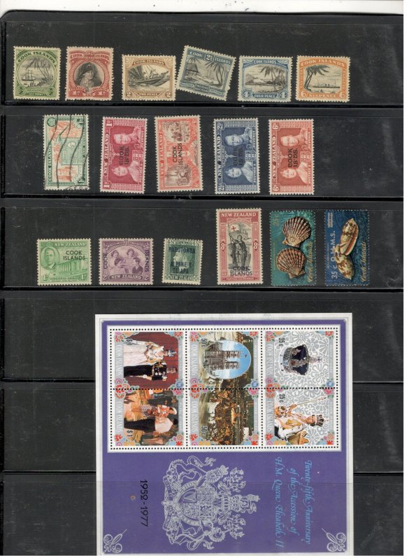 COOK ISLANDS COLLECTION ON STOCK SHEETS, BOTH MINT/USED