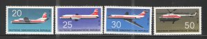 Germany - GDR/DDR 1969 Sc# 1156-1159 MNH F - Aircraft