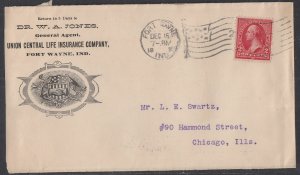 United States - Dec 15, 1899 Fort Wayne, IN Flag Cancel