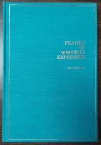 FRANKS OF WESTERN EXPRESSES by M.C. Nathan, hard-bound book, VF