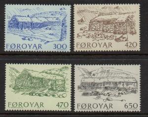 Faroe Islands 1987 Architecture VF MNH (152-5)