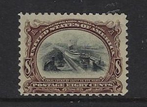 US #298 - 1901 PAN-AMERICAN EXPOSITION 8 CENT (BROWN/BLACK)  -MINT NEVER HINGED