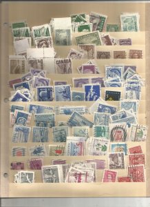 CANADA COLLECTION ON STOCK SHEET, MINT/USED