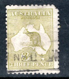 AUSTRALIA 47 Kangaroo & Map SCV $9.50