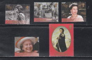 Gibraltar # 896-900, Queen Elizabeth II Reign 50th   Mint NH, 1/2 Cat.