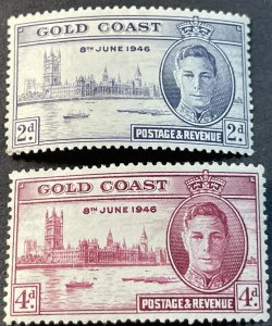 GOLD COAST # 128a-129a--MINT/NEVER HINGED---COMPLETE SET---1946