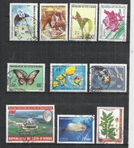 TEN AT A TIME  - IVORY COAST 21 - POSTALLY USED