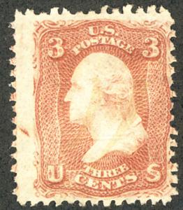 US #94 SCV $350.00 F/VF mint hinged, freshly broken from a pair, super color ...