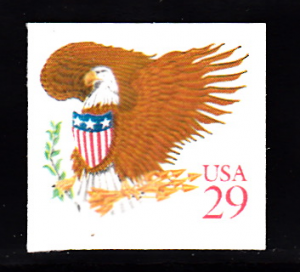 United States #2597 Eagle, Red, booklet single, Please see description.