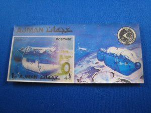 AJMAN 1972 - SPACE TOPIC 3D APOLLO 15 S/S   MNH