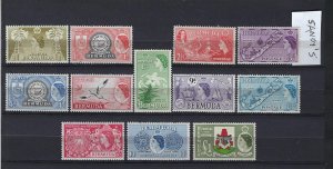 BERMUDA SCOTT #143-145/147-148/150/153/154/156/160-62 QEII PARTIAL SET-MLHINGED