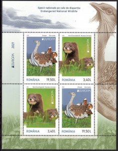 ROMANIA 2021 EUROPA CEPT BIRDS WILD ANIMALS OISEAUX VOGEL M/S TYPE 1