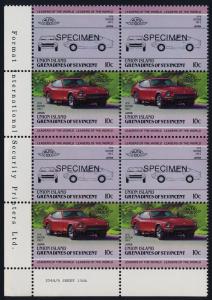 St Vincent Grenadines Union Is 144 BL Block Specimen o/p MNH Car, Datsun 240 Z