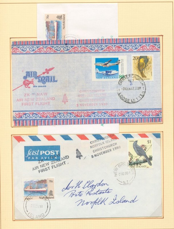 New Zealand Covers x 8  1st & Special Air UK864