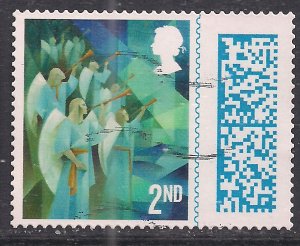 GB 2021 QE2 2nd Christmas Angels used & bar coded SG 4607 ( B876 )