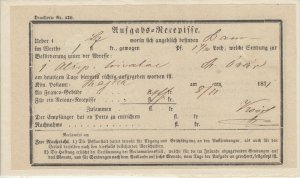 Hungary 1871 Postal Receipt with letter attached, fresh, VF.