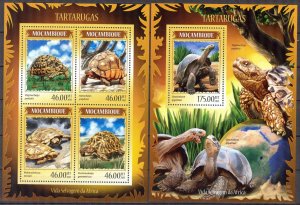 Mozambique 2014 Reptiles Turtles Sheet + S/S MNH