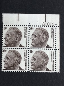 Scott # 1284 Franklin D. Roosevelt, MNH Plate Block of 4