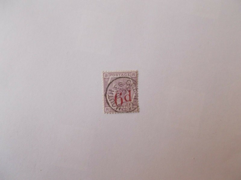 QV 1883 6d on 6d Lilac SG162  Very Fine Used, Good Perfs & Yarmouth Cds Cat £260