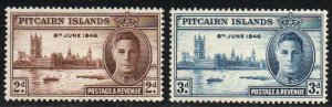 Pitcairn Islands Sc #9-10 Mint Hinged