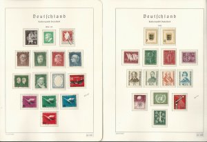 Germany Stamp Collection on 4 Hingless Lighthouse Pages, 1953-1955, JFZ