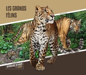 Niger - 2018 Big Cats on Stamps - Stamp Souvenir Sheet - NIG18114b