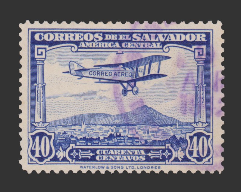 EL SALVADOR  STAMP 1930 SCOTT # C14. USED