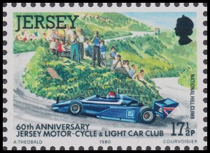 Jersey 237 Motor-Cycle Light Car Club Hill Climb 17½p single MNH 1980