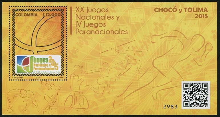 HERRICKSTAMP NEW ISSUES COLOMBIA National & Paranational Games 2015 S/S